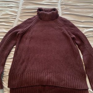Dark Cranberry Turtleneck Sweater